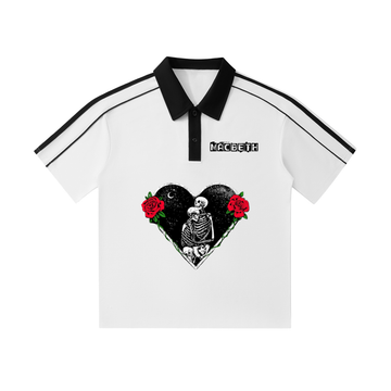 Contrast Collar Short-Sleeve Polo Shirt