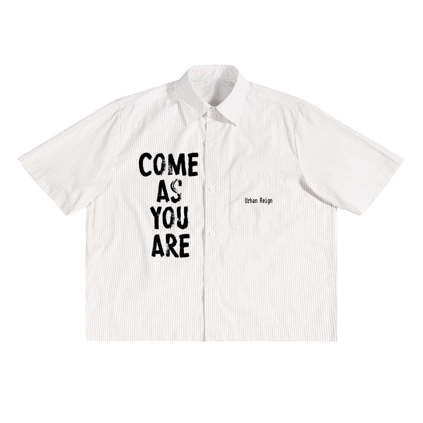 Oversized Vertical Stripe Boxy Shirt