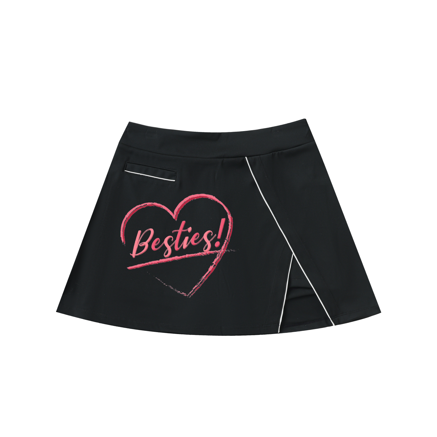 High-Waist Pocketed A-Line Skirt