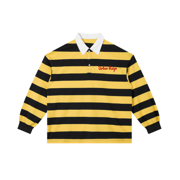 Color Block Stripe Polo Shirt